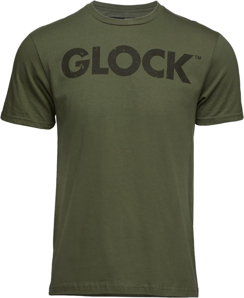 Glock Caliber Tee Military Green Ringspun Cotton Short Sleeve XL