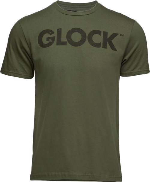 Glock Caliber Tee Military Green Ringspun Cotton Short Sleeve Medium