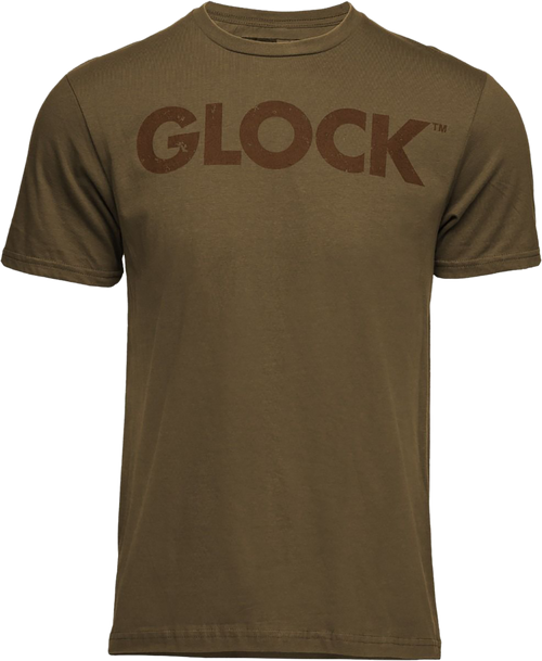Glock AP96202 Caliber Coyote Tan Ringspun Cotton Short Sleeve Large