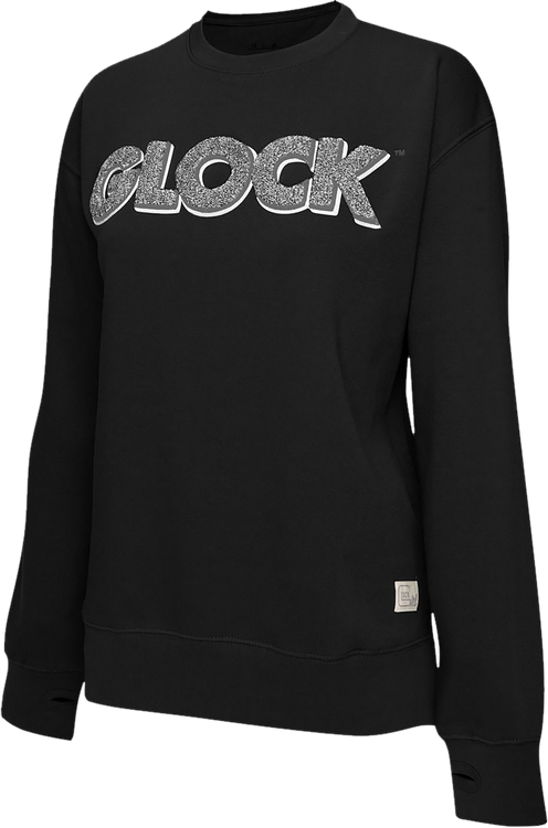 Glock Crewneck Raglan Fleece Black Cotton/Polyester Long Sleeve Small