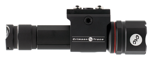 Crimson Trace Tactical Light Rail Equipped Long Guns, Picatinny Rail, 900 Lumen LED White, Remote On/Off, Cord Hook, Solid-Momentary, CR123A Battery, Anodi