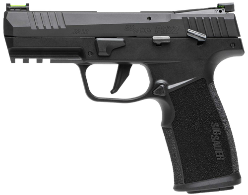 Sig P322 22 LR, 4 Barrel", Anodized Black, Adj Fiber Optic Sights, Optics Ready, 2x10rd, California Compliant