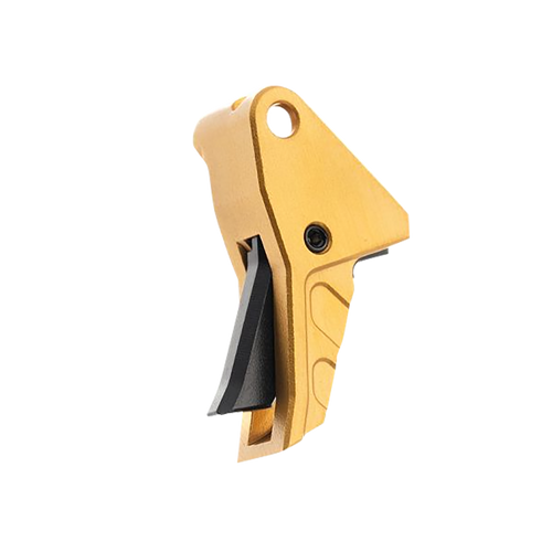 Tyrant CNC Improved Tyrant Trigger System, Shoe Only, Fits Springfield Echelon, Anodized Finish, Gold Shoe  Black Blade