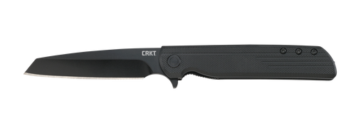 Columbia River LCK + TANTO BLACKOUT, 3.22" Folding Knife Liner Lock, Plain Edge, 8Cr13MoV Steel Blade, Oxide Finish, Glass-Reinforced Nylon Handle, Assisted Opening IKBS