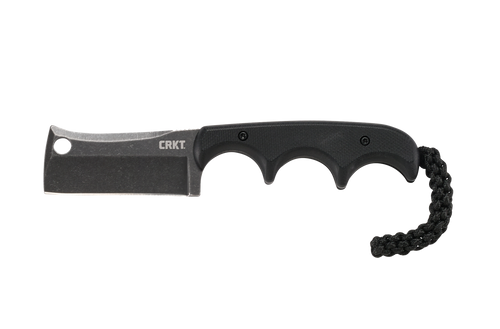 Columbia River River Minimalist Cleaver Blackout 2.13" Fixed Cleaver Plain Black Stonewash 5Cr15MoV SS Blade G10 Black Handle