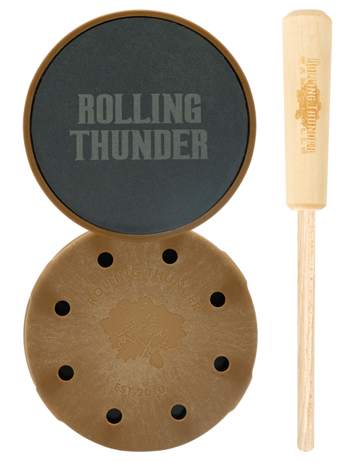 Rolling Thunder Game Call Thunderdome Pot Calls & Strikers Attracts Turkey Species Hickory/Slate