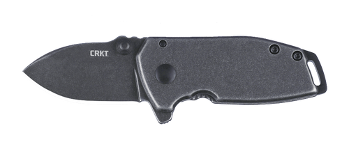 Columbia River Squid Compact, Folding Knife, Plain Edge, 1.75" Drop Point, Stainless Steel Handle, 8Cr13MoV Stainless, Stonewash Finish, Silver Handle, Silver Blade