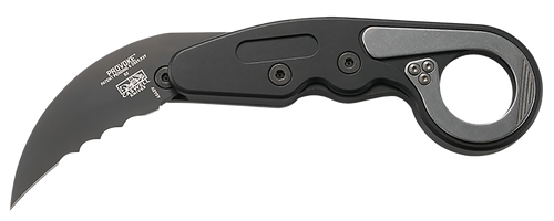 Columbia River PROVOKE VEFF SERRATIONS, Folding Knife with Kinematic, Combination Edge, D2 Steel Blade, Titanium Nitride Finish, 6061 T6 Aluminum Handle