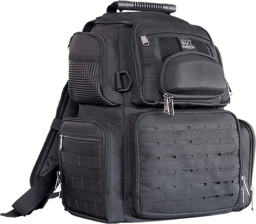 Bulldog Cases Tactical Range Handgun, Medium, Back Pack, Poly Oxford Nylon Construction, Black