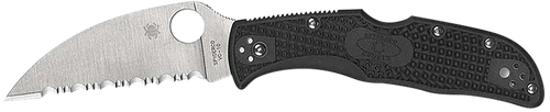 Spyderco Endela Lightweight 3.40" Folding Wharncliffe Plain VG-10 SS Blade, Black Textured FRN Handle