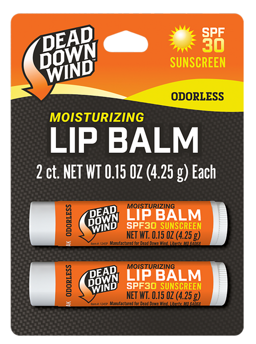 Dead Down Wind 1249BC Lip Balm 0.15 oz Unscented Broad Spectrum SPF 30 Sunscreen