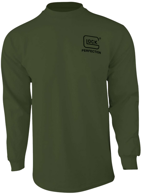 Glock OEM Born in Austria, Long Sleeve T-Shirt, X-Large, Olive Drab Green