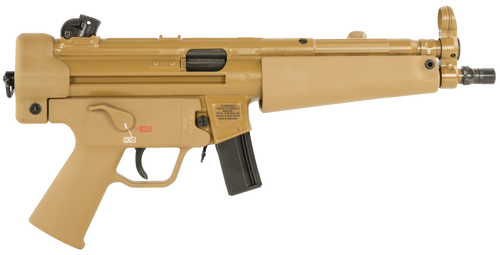HK SP5 9mm, 8.86" Threaded Barrel, RAL8000 FDE Finish, 2x10rd Mags