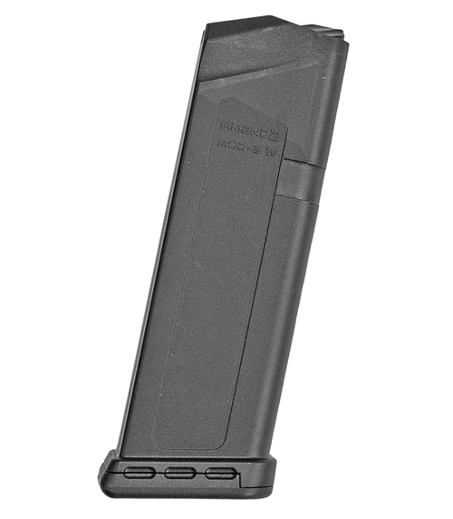 Amend2 Magazine, 9mm, 15rd, Fits Glock 19, Polymer, Black
