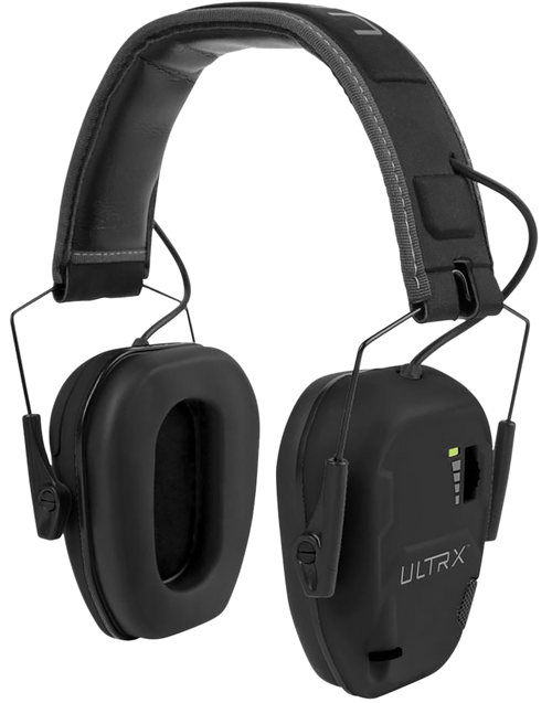 Allen ULTRX Bionic E-Muff, Electronic Earmuff, NRR 22dB, Rubberized Protective Coating, Midnight Gray