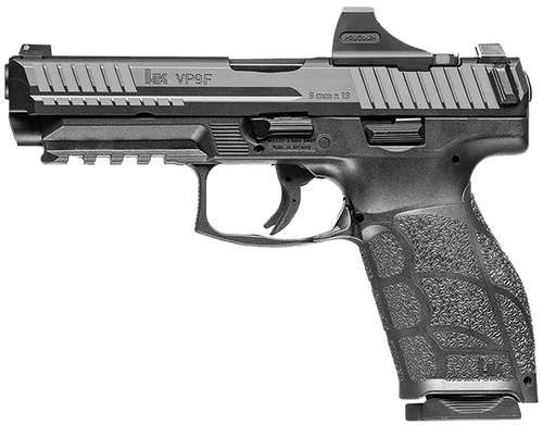 HK VP9A1 F 9mm, 4.5" Barrel, Front Night Sight, Holosun SCS Optic, 2x10rd Mags