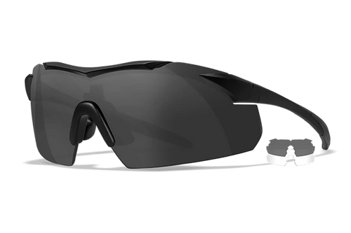 Wiley X Vapor Smoke Gray/Clear Lens Polycarbonate Matte Black Frame