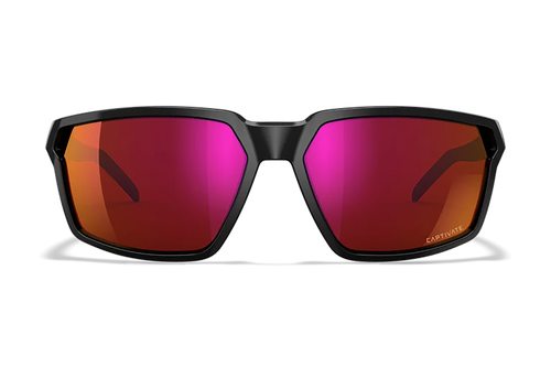 Wiley X Sierra M/L Red Mirror Lens Polycarbonate Gloss Black Frame