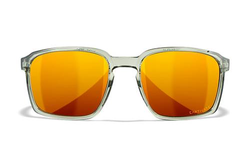 Wiley X Alfa M/L Bronze Mirror Lens Polycarbonate Gloss Crystal Light Olive Frame