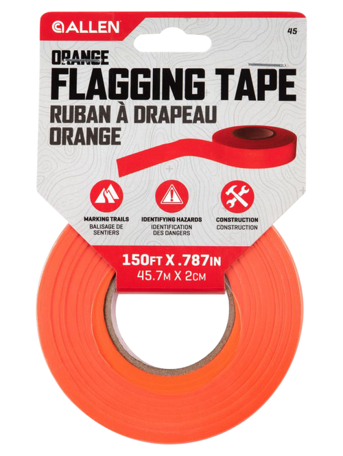 Allen Flagging Tape Orange Polyester 150' Roll Long 12 Rolls