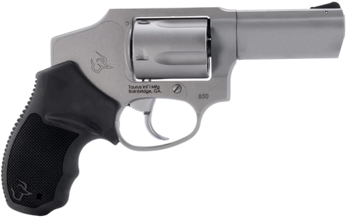 Taurus 850 Small 38 Special 5 Shot 3" Matte Stainless Steel Barrel & Cylinder, Matte Stainless Steel Frame, Black Rubber Grip, Transfer Bar Safety, Concealed Hammer