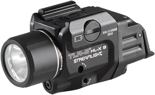 Streamlight TLR-8 HL-X, Weaponlight with Green Laser, 1,000 Lumens, Black, Includes High/Low Paddle Switches, Key Kit, Multi-Tool, (1) SL-B9 Rechargeable Battery Pack, and USB-C Cord