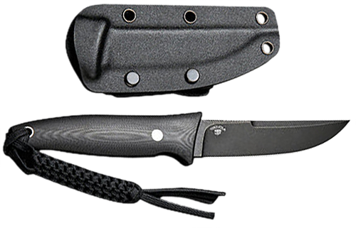 Civivi Knives Tamashii 4.07" Fixed Straight Back Plain Black Stonewashed D2 Steel Blade, 4.73" Black Textured G10 Handle