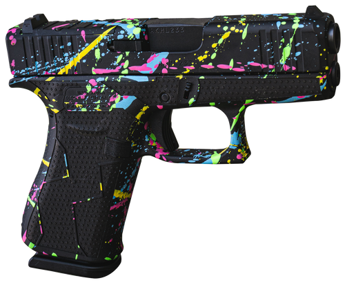 Glock 43X 9mm, 3.41" Barrel, Black Splatter Cerakote Slide, 10rd