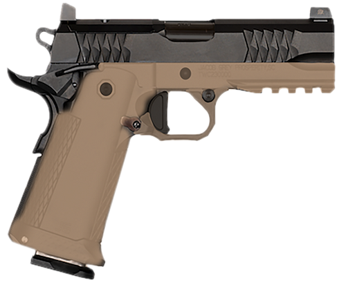 Jacob Grey TWC9 9mm, 4.25" Bull Barrel, Black Optics Ready Slide, Battle Brown Frame, 17rd