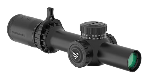 Swampfox Optics Tomahawk II Black 1-4x24mm 30mm Tube BDC Red Reticle