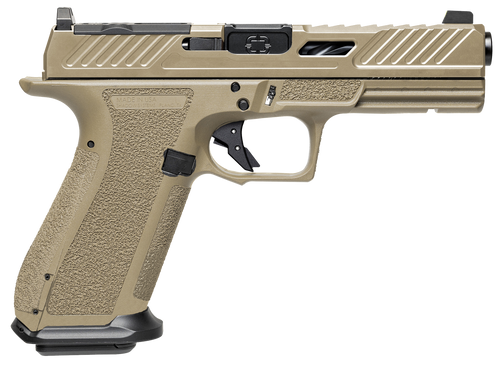 Shadow Systems DR920 Elite 9mm, 4.5" Spiral Fluted Barrel, Elite Slide, FDE Frame, Optics Ready, Flat Face Trigger, Night Sights, 2x17rd Mags