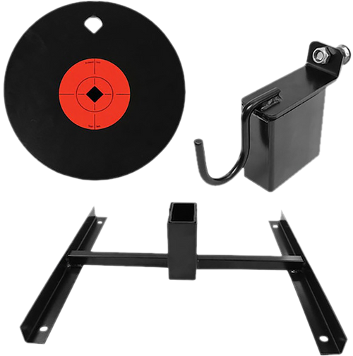 Birchwood Casey 8" Steel Target Range Pack, Includes 2 In 1 Steel Gong Target Holder, 2x4 Steel Target Stand, 8" Single Hole AR500 Gong