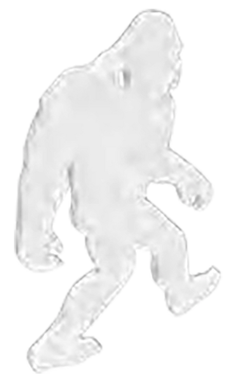 Birchwood Casey AR500 Gong, Yeti Silhouette Target, 3/8", 1-Hole, White