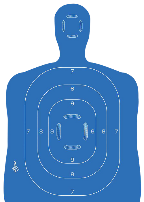 Allen EZ AIM Adhesive, Handgun Trainer, 12" x 18", 5 Pack, Blue/White & Black/Orange