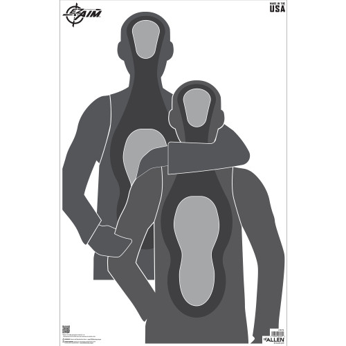Allen EZ AIM, Hostage Situation, Paper Targets, 23x35", 50 Pack, Gray
