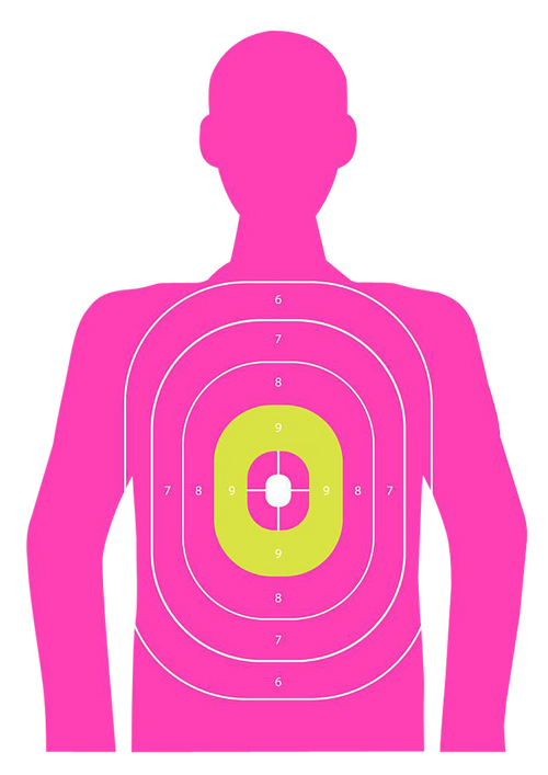 Allen EZ-Aim Silhouette Wall Paper Handgun Works with Handgun/Shotgun/Airsoft Gun/BB Guns/Pellet Gun Pink 3 Pack