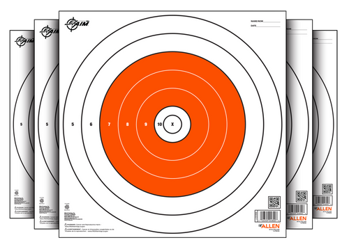 Allen EZ Aim Adhesive Paper Splash Shooting Targets Silhouette 12.50" W X 18.25" H 100 Per Pkg