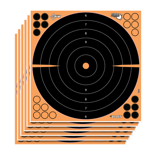 EZ-Aim Reflective Adhesive Target Splash Bullseye Self-Adhesive Paper Target 16" x 16" 5 Per Pack