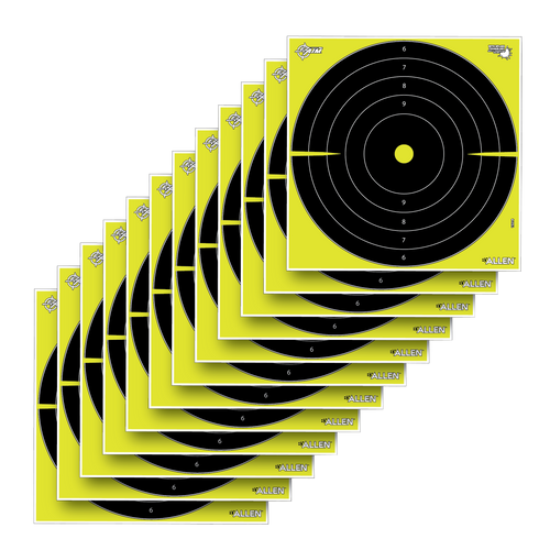 EZ-Aim Splash Reactive Target 12" Bullseye Hanging 12" x 12" Black/Yellow White 12 PK