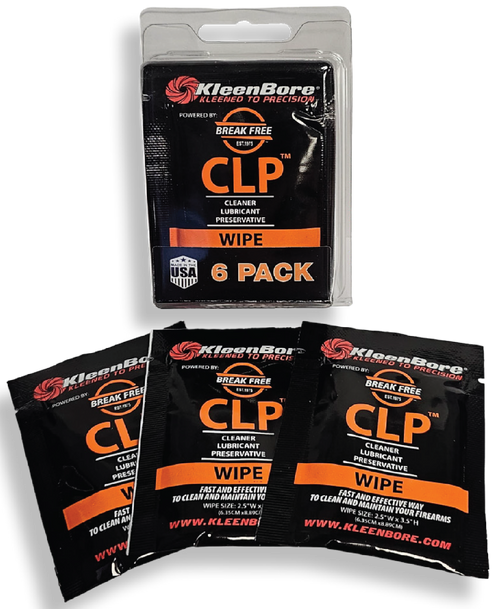 Kleen-Bore CLP Wipe, Powered By Break Free, Cleaning Wipes, 6 Pack