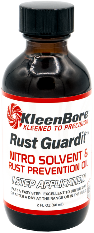 KleenBore Rust Guardit Nitro Solvent & Rust Prevention Oil Refill Bottle 2oz/12 per case