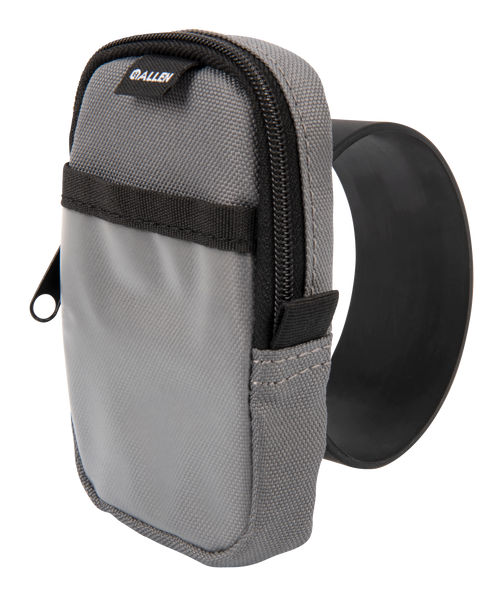 Allen Next Shot Mag Pouch Slip On Style made of Polyester with Gray Finish, Black Trim, Silicone Band & Mounts to Buttstocks compatible with Shotguns or Rifles Mags