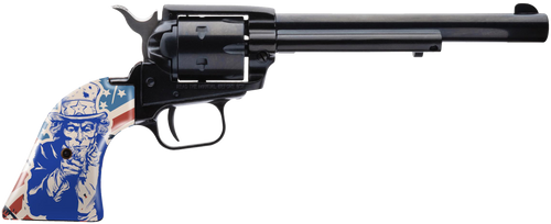 Heritage Rough Rider 22 LR, 6.5" Barrel, Black Oxide, Uncle Sam Grips, Fixed Sights, 6rd, Long Cylinder Only