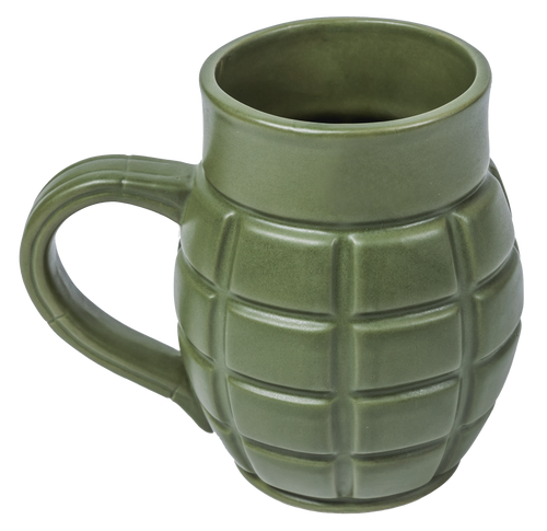 Caliber Gourmet CBG-M-1043 Caliber Gourmet Grenade Mug Green Ceramic Grenade