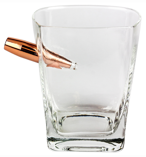 Caliber Gourmet CBG-LMS-WHISKEY Last Man Standing Bullet Whiskey Glass Clear Glass