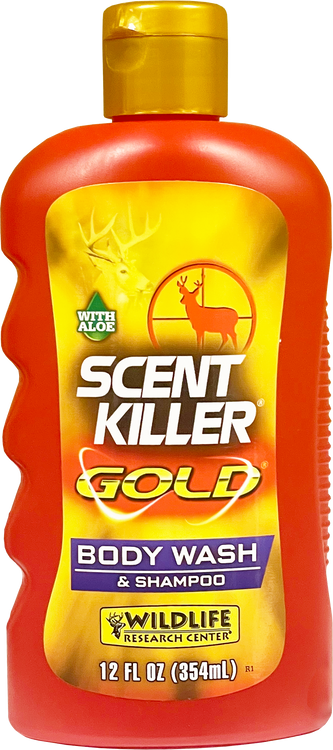 Wildlife Research Scent Killer Gold Body Wash/Shampoo Odor Eliminator 12 oz Bottle