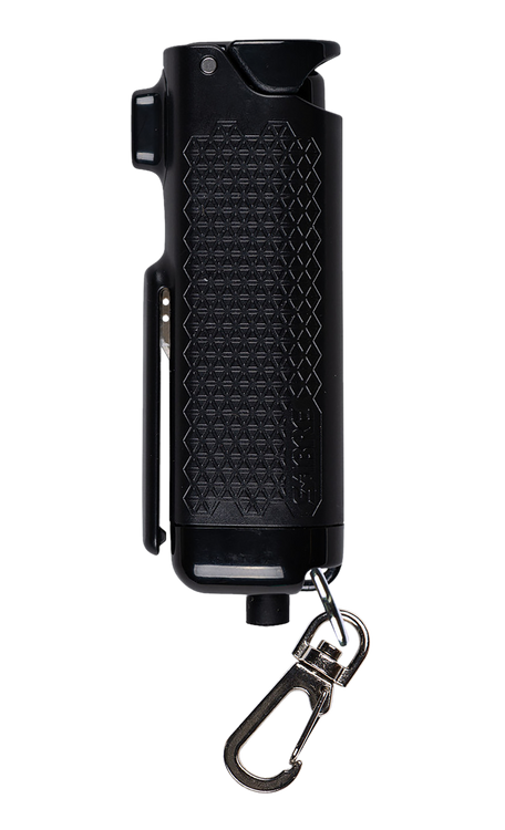 Sabre Safe Escape 3-In-1 Automotive Tool, Pepper Gel, Hard Case, .54oz, Light Gray, Includes Key Clip, Seatbelt Cutter and Glass Breaker SE-BK-01