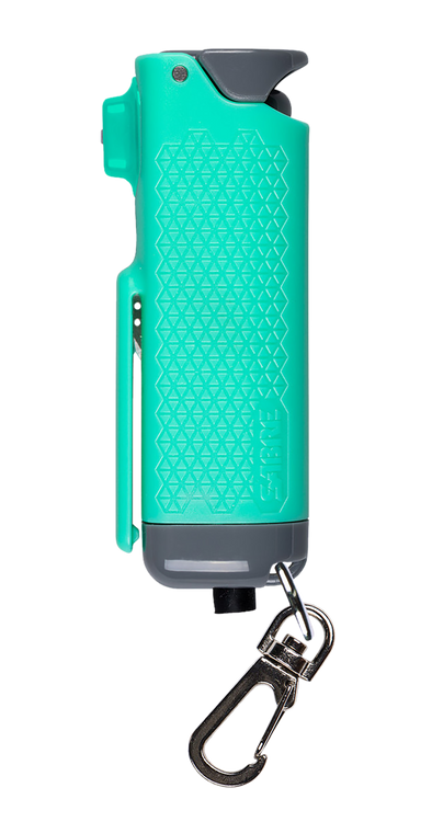 Sabre Safe Escape 3-In-1 Automotive Tool, Pepper Gel, Hard Case, .54oz, Light Gray, Includes Key Clip, Seatbelt Cutter and Glass Breaker SE-MT-01