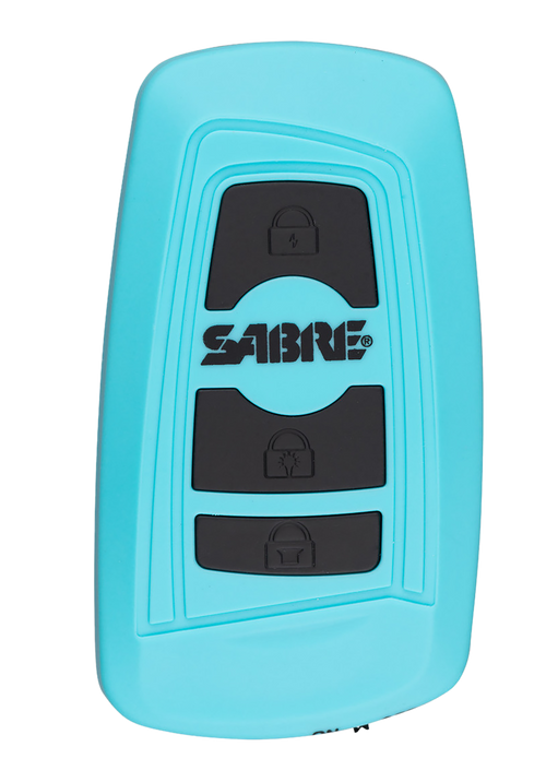 Sabre 3-In-1 Stun Gun Safety Tool Teal Polymer 1.15 uC Pain Rating Features Built in Flashlight