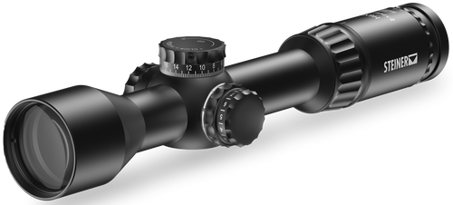 Steiner H6Xi 2-12X Magnification, 42mm Objective, 30mm Main Tube, STR-MIL Reticle, 1st Focal Plane, Matte Finish, Black